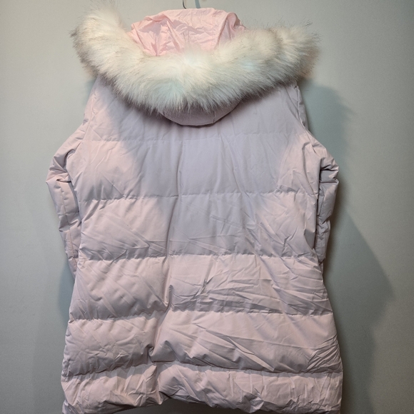 Wenven Puffer Coat Pink Women's 2X Faux Fur Long Jacket - Picture 2 of 13